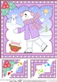 Christmas Snowman Rio 8 x 8 Scalloped Corner Topper