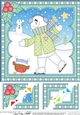 Christmas Snowman Rio 8 x 8 Scalloped Corner Topper