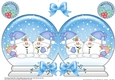Christmas Snow Globe Shaped Card - Snowball Sam is in Love