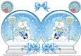 Christmas Snow Globe Shaped Card - Snowman Oli is waiting for Santa