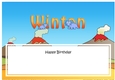 Large DL Happy Birthday WINTON insert