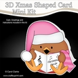 3D Shaped Christmas Card Kit - Bobbin Robin is Carol Singing