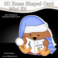 3D Shaped Christmas Card Kit - Bobbin Robin is Carol Singing