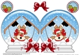 Christmas Snow Globe Shaped Card - Oops Rudolph is Skiing!