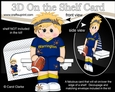 3D On the Shelf Card Kit - Little Rugby Player Davey plays for Warrington