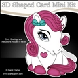 3D Shaped Card Mini Kit - Cute Little Pony Berry