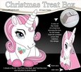 3D Christmas Treat Box Gift Set Mini Kit - Cute Little Unicorn