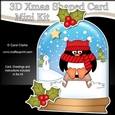 3D Shaped Christmas Snow Globe Card Kit - Pip Penguin