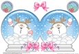 Christmas Snow Globe Shaped Card - Snowball Sam is having a Snowball Fight