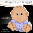 3D Shaped Card Kit - Cute Little Ethnic Baby Boy Kareem