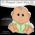 3D Shaped Card Kit - Cute Little Ethnic Baby Deepu