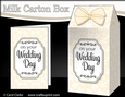 3D Wedding Flowers Milk Carton Treat Box Mini Kit