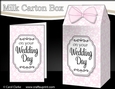 3D Wedding Flowers Milk Carton Treat Box Mini Kit