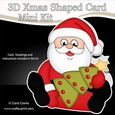 3D Shaped Christmas Card Kit - Santa has an Xmas Tree