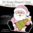 3D Shaped Christmas Card Kit - Santa has an Xmas Tree