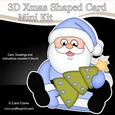 3D Shaped Christmas Card Kit - Santa has an Xmas Tree