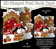 3D Shaped No-Hole Fold Back Christmas Card Mini Kit - Pip Penguin has Xmas Presents