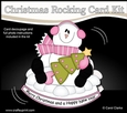 3D Shaped Rocking Christmas Card Mini Kit - Snowman Rio has an Xmas Tree
