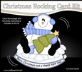 3D Shaped Rocking Christmas Card Mini Kit - Snowman Rio has an Xmas Tree