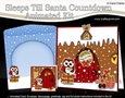 3D Animated Sleeps Till Santa Christmas Gingerbread House Countdown Card Kit - Little Hoot has a Letter for Santa
