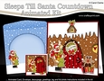 3D Animated Sleeps Till Santa Christmas Gingerbread House Countdown Card Kit - Rudolph has an Xmas Tree