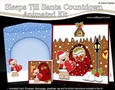 3D Animated Sleeps Till Santa Christmas Gingerbread House Countdown Card Kit - Livvy Bear is in Love
