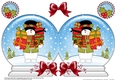 Christmas Snow Globe Shaped Card - Snowman Rio has Presents