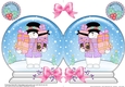 Christmas Snow Globe Shaped Card - Snowman Rio has Presents