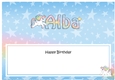 Large DL Happy Birthday ALBA insert