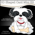 3D Shaped Card  Kit - Little Shih Tzu Dog Duke