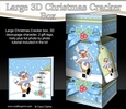 3D Large Christmas Cracker Box - Rudolph is Snowballing