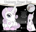 3D Cute Treat Box Gift Set Mini Kit - Cute Little Unicorn Blueberry