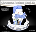 3D Shaped Rocking Christmas Card Mini Kit - Snowman Oli has Xmas Presents