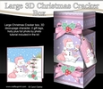 3D Large Christmas Cracker Box -  Snowman Oli has a Sack of Presents