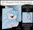 3D Shaped No-Hole Fold Back Mini Kit - Cute Little Banjo Bear