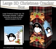 3D Large Christmas Cracker Box - Tartan Pip Penguin
