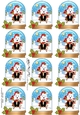 Little Westie Dog Snow Globe Gift Tags