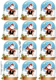 Little English Bull Terrier Dog Snow Globe Gift Tags