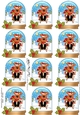 Little Rusty Dog Snow Globe Gift Tags