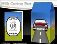 3D Milk Carton Treat Box - Red Mini Car