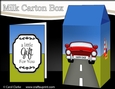 3D Milk Carton Treat Box - Red Sports Car