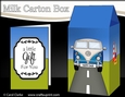 3D Milk Carton Treat Box - VW Camper Van