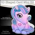 3D Shaped Card Mini Kit - Cute Little Pony Kandy 