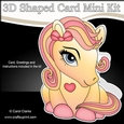 3D Shaped Card Mini Kit - Cute Little Pony Amber