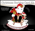 3D Shaped Rocking Christmas Card Mini Kit - Little English Bull Terrier Dog