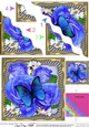 Flowers & Butterfly in a Gold Frame Wavey Corner Stacker