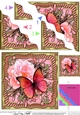 Flowers & Butterfly in a Gold Frame Wavey Corner Stacker