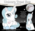 3D Cute Treat Box Gift Set Mini Kit - Cute Little Unicorn Blueberry