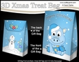 3D Christmas Gift Bag Mini Kit - Cute Little Dinosaur