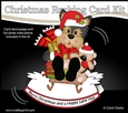 3D Shaped Rocking Christmas Card Mini Kit - Little Yorkie Dog